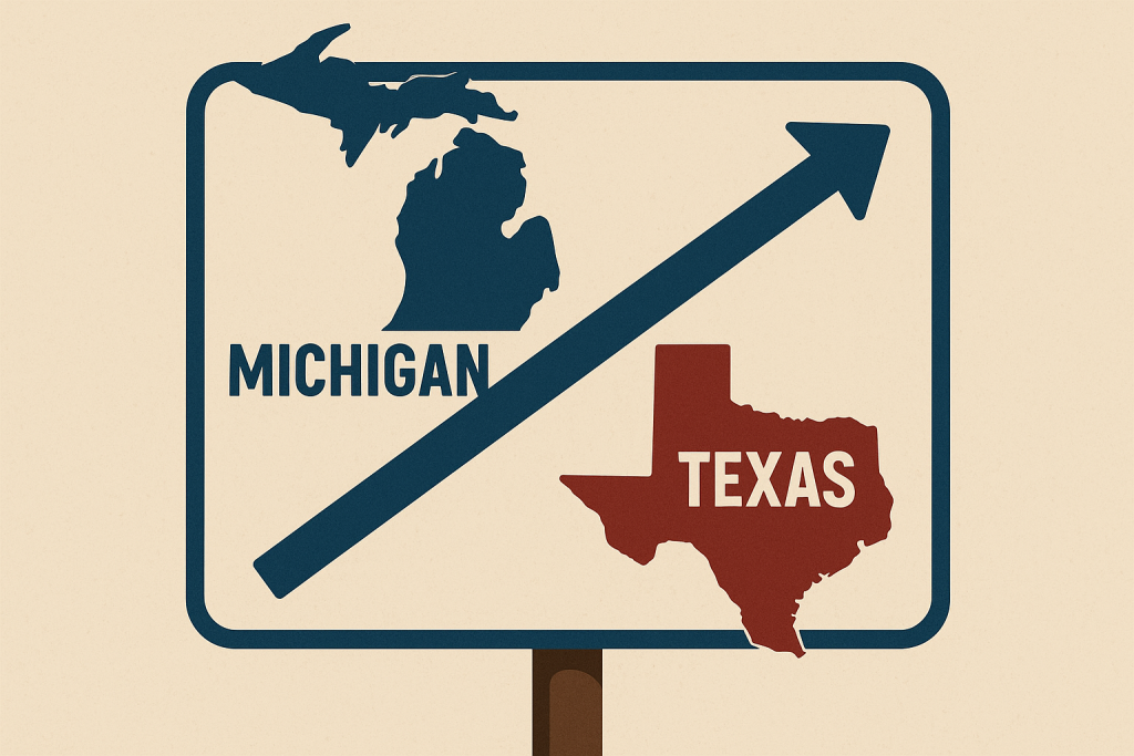 Michigan to Texas